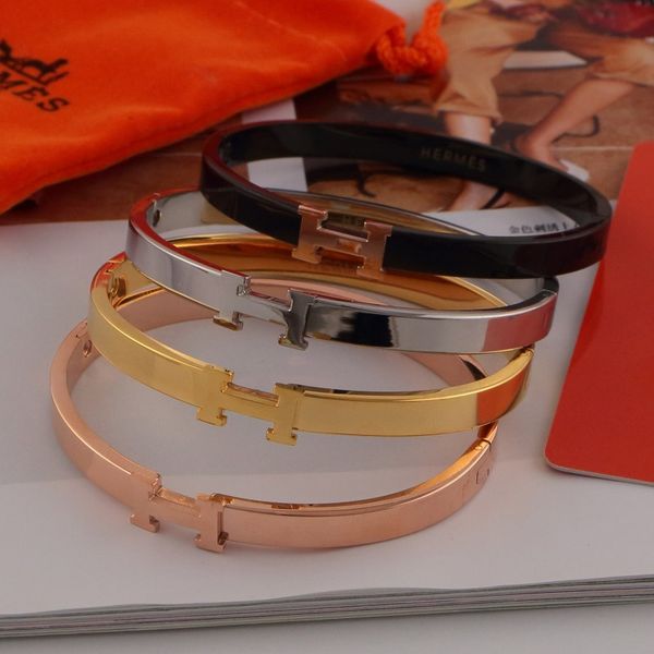 316l stainless steel brand bracelet with h of punk bangle for man and women bangle jewelry gift ps5369a, Black
316l stainless steel brand bracelet with h of punk bangle for man and women bangle jewelry gift ps5369a, Black
