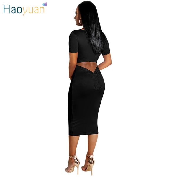 haoyuan short sleeve backless bodycon dresses women summer clothes stretchy casual streetwear slim fit vestidos party dress, Black;gray
haoyuan short sleeve backless bodycon dresses women summer clothes stretchy casual streetwear slim fit vestidos party dress, Black;gray