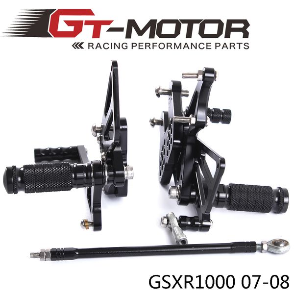 gt motor - full cnc aluminum motorcycle adjustable rearsets rear sets foot pegs for gsxr1000 2007 2008
gt motor - full cnc aluminum motorcycle adjustable rearsets rear sets foot pegs for gsxr1000 2007 2008
