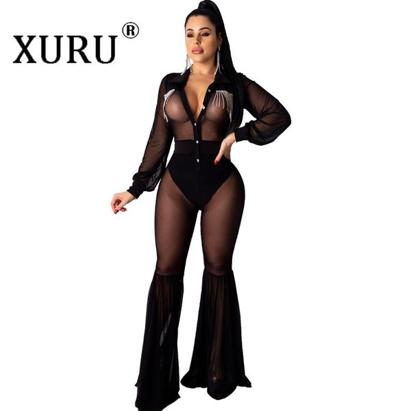 xuru mesh see-through hanging diamond big horn jumpsuit 2020 summer new women's jumpsuit, Black;white
xuru mesh see-through hanging diamond big horn jumpsuit 2020 summer new women's jumpsuit, Black;white