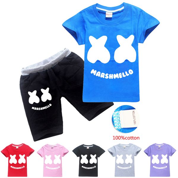 100% cotton dj marshmello printed kids clothing sets 6-14y boys girls t shirt + pants 2 piece sets kids designer clothes dhl ss74, White
100% cotton dj marshmello printed kids clothing sets 6-14y boys girls t shirt + pants 2 piece sets kids designer clothes dhl ss74, White