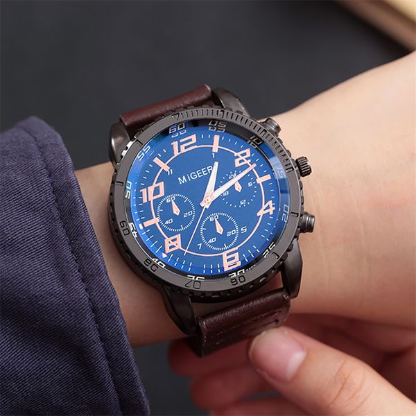 2019 watches men high-end new geneva leather strap stainless steel watch reloj hombre quartz wristwatches relogio montre homme, Slivery;brown
2019 watches men high-end new geneva leather strap stainless steel watch reloj hombre quartz wristwatches relogio montre homme, Slivery;brown