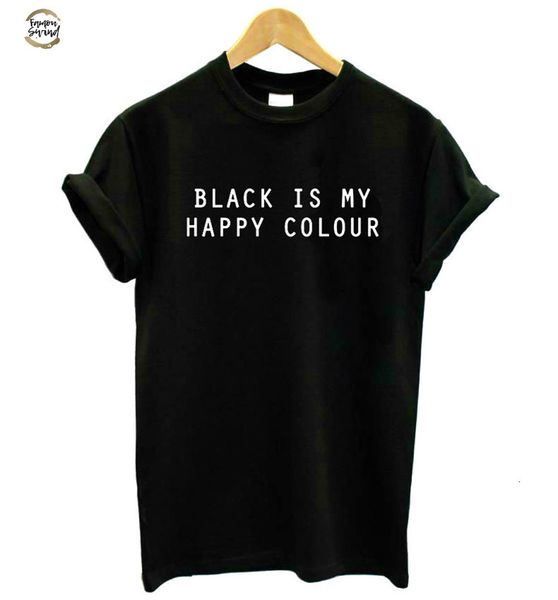 black is my happy color letters print women tshirt cato funny casual hipster t shirt for lady tees tumblr drop tz1, White
black is my happy color letters print women tshirt cato funny casual hipster t shirt for lady tees tumblr drop tz1, White