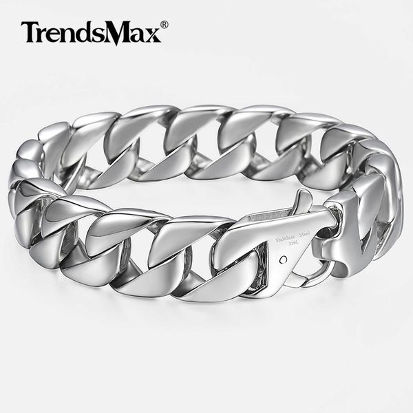14mm men's bracelet silver 316l stainless steel round curb cuban link chain bracelets male jewelry gift for men 8.62" hb164 y20010, Golden;silver
14mm men's bracelet silver 316l stainless steel round curb cuban link chain bracelets male jewelry gift for men 8.62" hb164 y20010, Golden;silver