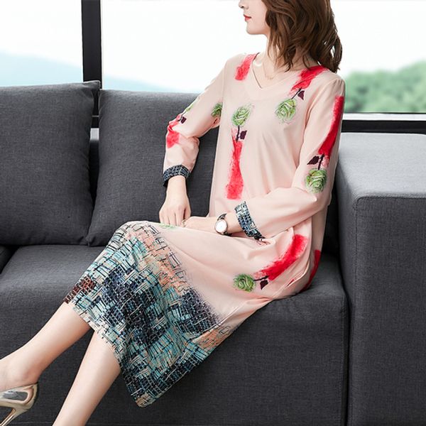 casual dresses 2021 summer women work wear fashionprinted silk dress female v-neck loose show thin spring mulberry long, Black;gray
casual dresses 2021 summer women work wear fashionprinted silk dress female v-neck loose show thin spring mulberry long, Black;gray