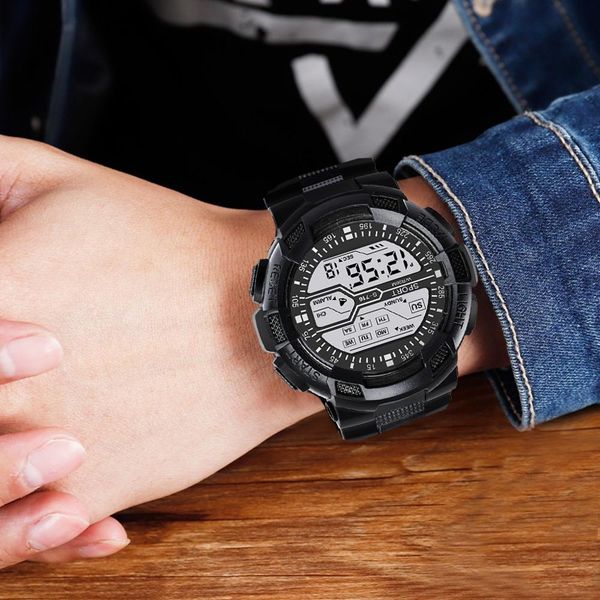 sport watch women men's watch silicone water resistant led digital men male wrist hours relogio masculino a30, Slivery;brown
sport watch women men's watch silicone water resistant led digital men male wrist hours relogio masculino a30, Slivery;brown