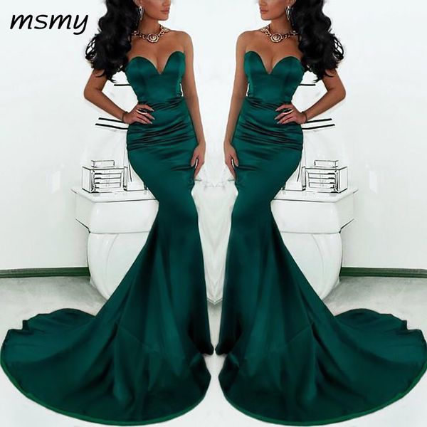 gorgeous sweetheart long emerald green mermaid evening gowns 2019 satin fishtail special occasion prom dresses for women, White;black
gorgeous sweetheart long emerald green mermaid evening gowns 2019 satin fishtail special occasion prom dresses for women, White;black