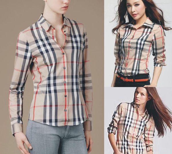 2019 new plaid hirt women fa hion brand ca ual lim fit clothe long leeved cotton triped polo collar t hirt top tee, White
2019 new plaid hirt women fa hion brand ca ual lim fit clothe long leeved cotton triped polo collar t hirt top tee, White