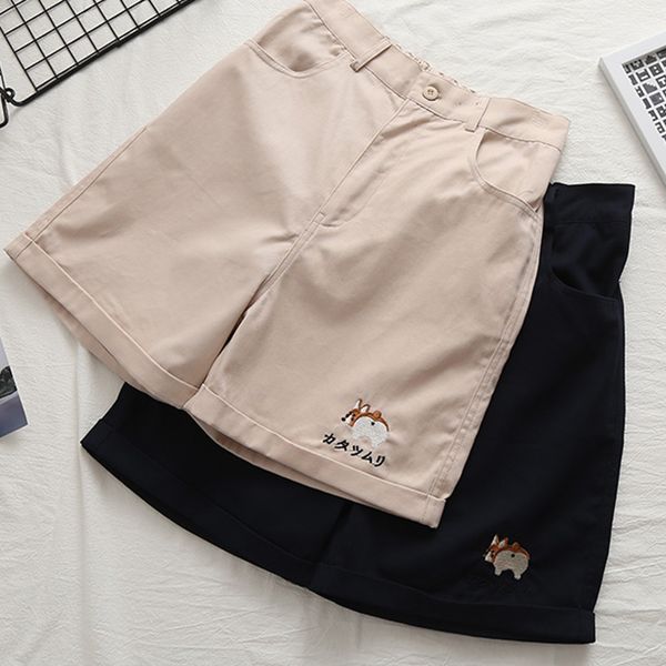 women's shorts summer kawaii women bottoms japanese cute cartoon dog pattern student wide leg teen loose casual high waist short, White;black
women's shorts summer kawaii women bottoms japanese cute cartoon dog pattern student wide leg teen loose casual high waist short, White;black