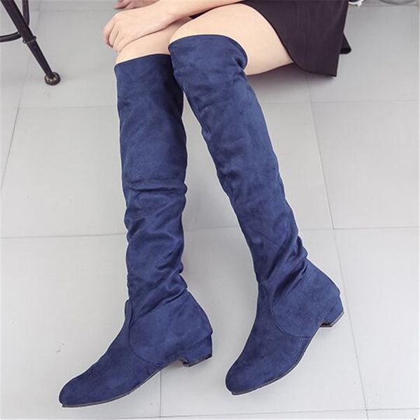 Women Spring Autumn Suede Slip-On Round Toe High Boots Over-The-Knee Shoes Long Boots Black blue brown
Women Spring Autumn Suede Slip-On Round Toe High Boots Over-The-Knee Shoes Long Boots Black blue brown