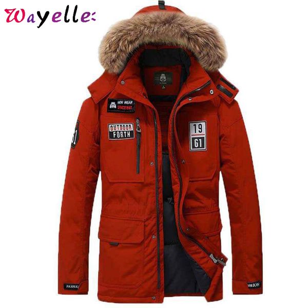 80% white duck down jacket men parka winter thick warm windbreaker parka jacket men fur hooded collar parkas duck down coat, Black
80% white duck down jacket men parka winter thick warm windbreaker parka jacket men fur hooded collar parkas duck down coat, Black