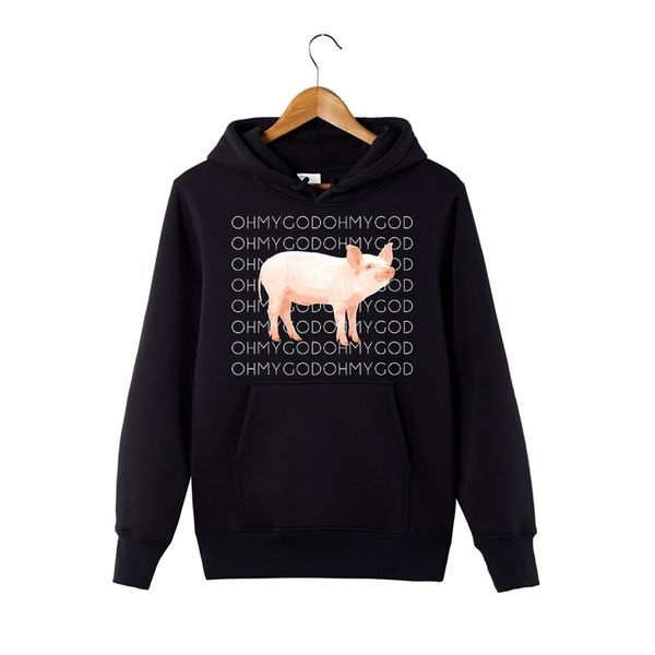 2018 new fashion oh my god pig hoodie funny graphic sweatshirt youth hooded pullover, Black
2018 new fashion oh my god pig hoodie funny graphic sweatshirt youth hooded pullover, Black