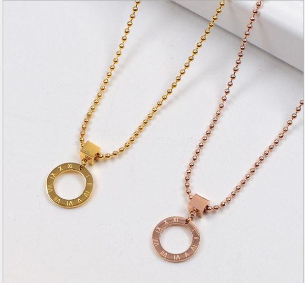 digital ring letter pendant necklace titanium steel circle pierced short chain, Silver
digital ring letter pendant necklace titanium steel circle pierced short chain, Silver