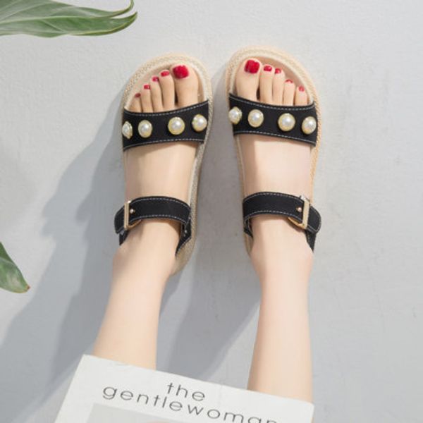 2020 new sandals female summer roman thick bottom daddy slippers student wild female shoes beach shoes, Black
2020 new sandals female summer roman thick bottom daddy slippers student wild female shoes beach shoes, Black