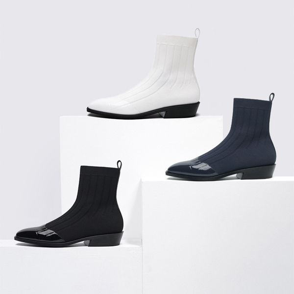 patchwork square toe western cowboy socks botas mujer european low heels bottes woman short knitting boots slip-ons, Black
patchwork square toe western cowboy socks botas mujer european low heels bottes woman short knitting boots slip-ons, Black