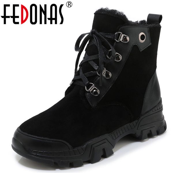 fedonas winter warm women wool ankle boots cow suede short boots office casual shoes woman flats platform female snow, Black
fedonas winter warm women wool ankle boots cow suede short boots office casual shoes woman flats platform female snow, Black