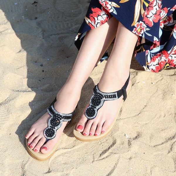 2020 summer women sandnal ladies casual flat elastic band sandal bohemian style beach party shoes de verano para mujer#, Black
2020 summer women sandnal ladies casual flat elastic band sandal bohemian style beach party shoes de verano para mujer#, Black