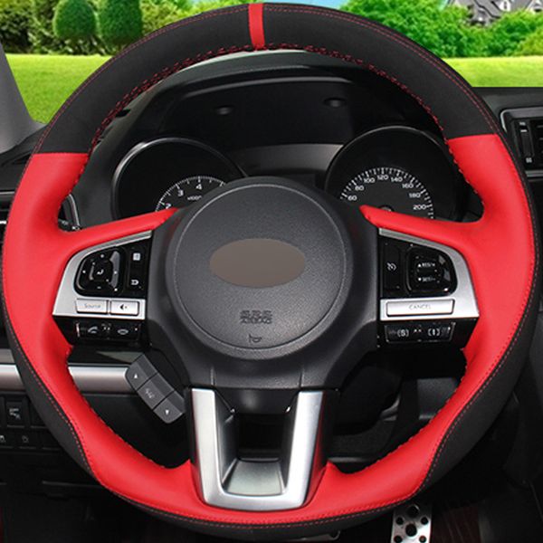 black suede red genuine leather car steering wheel cover for subaru legacy 2016 outback 2015 2016 xv 2016 forester 20
black suede red genuine leather car steering wheel cover for subaru legacy 2016 outback 2015 2016 xv 2016 forester 20