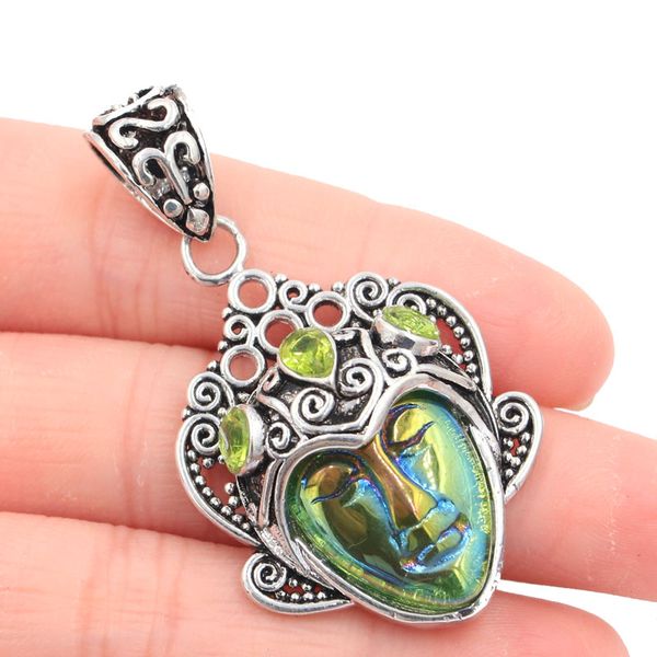 50x28mm special big aura rainbow titanium face green peridot shecrown gift silver pendant 50x28mm
50x28mm special big aura rainbow titanium face green peridot shecrown gift silver pendant 50x28mm