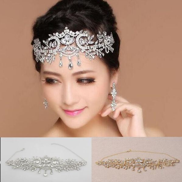 bridal luxury teardrop rhinestone crystal leaf shape tiara crown 1pcs/bag woman hairbands wedding party hair jewelry headpiece, Golden;white
bridal luxury teardrop rhinestone crystal leaf shape tiara crown 1pcs/bag woman hairbands wedding party hair jewelry headpiece, Golden;white