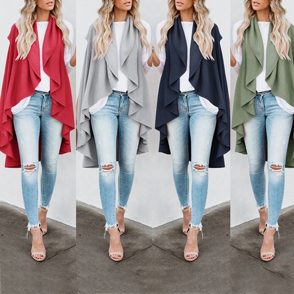 women's warm vest coat new fashion wild solid color sleeveless loose wild irregular cardigan women chalecos, Black;white
women's warm vest coat new fashion wild solid color sleeveless loose wild irregular cardigan women chalecos, Black;white