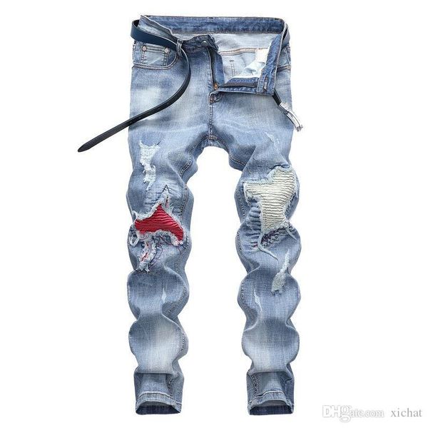 brand new mens ripped fold panelled straight light blue jeans slim fit designer retro bleached pleated biker denim pants streetwear 9703
brand new mens ripped fold panelled straight light blue jeans slim fit designer retro bleached pleated biker denim pants streetwear 9703