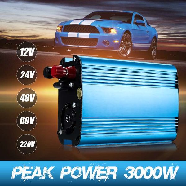 autoleader car inverter 12v 220v 3000w p eak dc 12/24/48/60v to ac 220v solar power inverter converter for vacations outdoors
autoleader car inverter 12v 220v 3000w p eak dc 12/24/48/60v to ac 220v solar power inverter converter for vacations outdoors