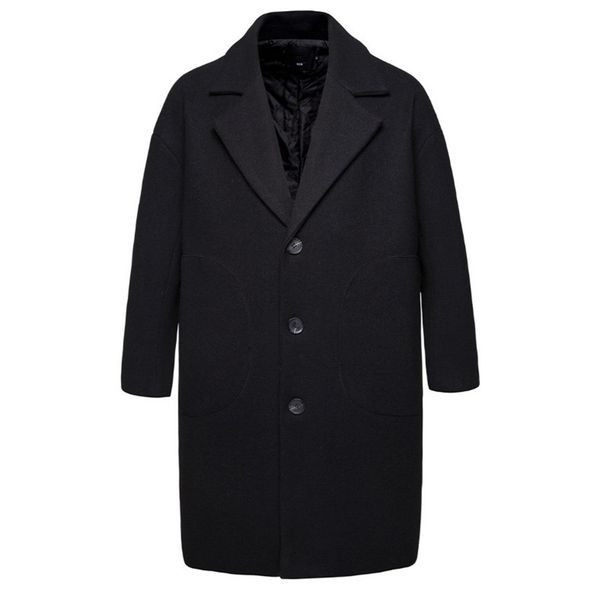 autumn winter wool blends jacket men single breasted overcoat loose long trench coat men casual woolen coat new arrivals, Black
autumn winter wool blends jacket men single breasted overcoat loose long trench coat men casual woolen coat new arrivals, Black