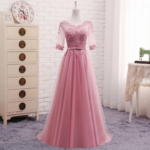 a-line half sleeves lace elegant evening dresses prom party dress blue pink grey white red evening gown long formal dress dr05, White;black
a-line half sleeves lace elegant evening dresses prom party dress blue pink grey white red evening gown long formal dress dr05, White;black