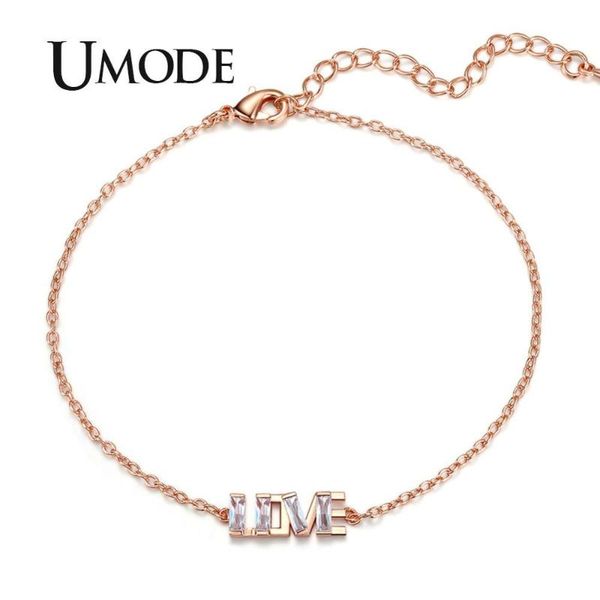 umode love letter fashion cubic zirconia bracelets for women charm bracelet jewelry accesorios ub0150, Black
umode love letter fashion cubic zirconia bracelets for women charm bracelet jewelry accesorios ub0150, Black