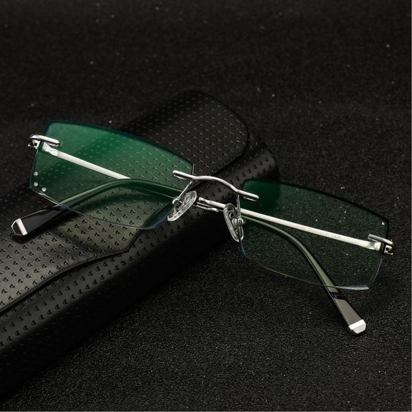 klglh anti-blue ray men's business pure titanium cutting frameless 1808 anti-blue ray glasses men's business pure titanium cutting, Silver
klglh anti-blue ray men's business pure titanium cutting frameless 1808 anti-blue ray glasses men's business pure titanium cutting, Silver