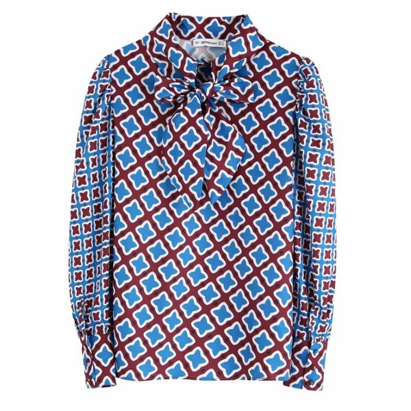geometric printingt turn-down collar bow tie women shirt 2019 autumn leisure lady long sleeve blouse loose s6568, White
geometric printingt turn-down collar bow tie women shirt 2019 autumn leisure lady long sleeve blouse loose s6568, White
