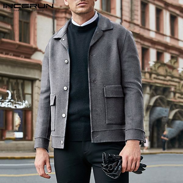 incerun winter men jackets woolen coats long sleeve faux wool solid button streetwear fashion trench men overcoat 2019 windproof, Black;brown
incerun winter men jackets woolen coats long sleeve faux wool solid button streetwear fashion trench men overcoat 2019 windproof, Black;brown