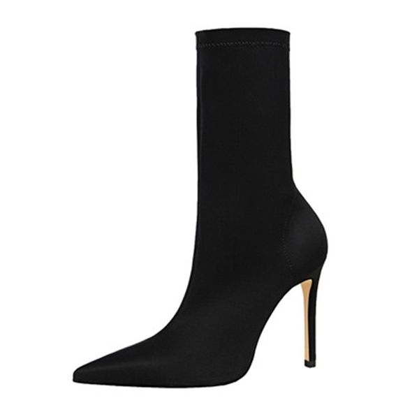 spring and autumn elastic socks women's shoes middle calf women's shoes square heel lycra thin breathable high heel small women�, Black
spring and autumn elastic socks women's shoes middle calf women's shoes square heel lycra thin breathable high heel small women�, Black