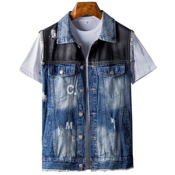 moruancle fashion men hi street ripped denim vests distressed jean waistcoat for male streetwear sleeveless jacket patchwork, Black;white
moruancle fashion men hi street ripped denim vests distressed jean waistcoat for male streetwear sleeveless jacket patchwork, Black;white