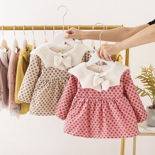 winter baby girls polka dot strawberry lapel collar thick fleece dress infant kids princess party dresses vestido infantil, Red;yellow
winter baby girls polka dot strawberry lapel collar thick fleece dress infant kids princess party dresses vestido infantil, Red;yellow