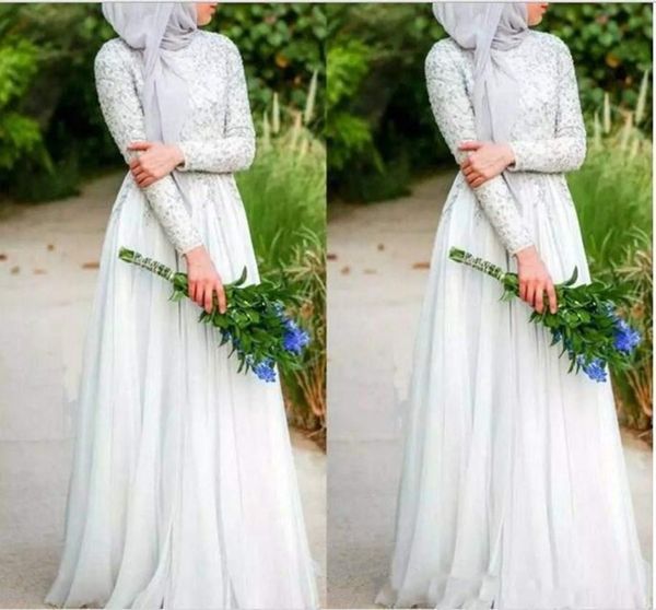 2020 muslim country wedding dresses long sleeves lace applique chiffon floor length custom made wedding bridal gown vestido de novia, White
2020 muslim country wedding dresses long sleeves lace applique chiffon floor length custom made wedding bridal gown vestido de novia, White