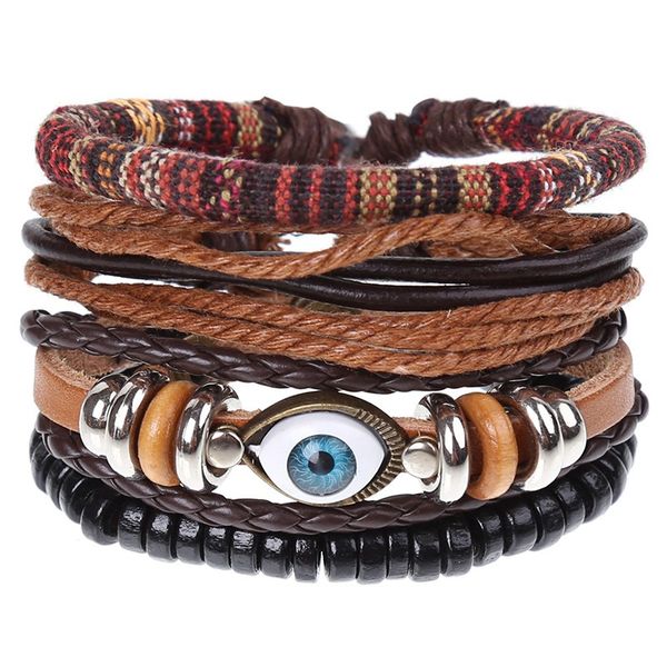 ethnic multilayer leather bracelet homme evil eye charms wood beads bracelets for men vintage punk wrap wristband, Golden;silver
ethnic multilayer leather bracelet homme evil eye charms wood beads bracelets for men vintage punk wrap wristband, Golden;silver
