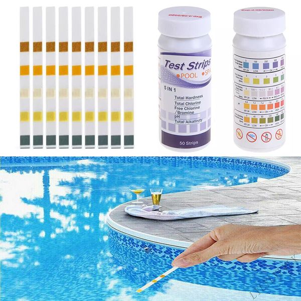 50pcs Multipurpose Chlorine Ph Test Strips Spa Swimming Pool Water Tester Paper Ena88