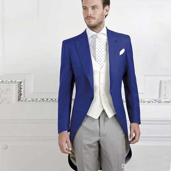 tailored royal blue tailcoat groom wear for wedding party long jacket man blazer suits custom made only one piece, Black;gray
tailored royal blue tailcoat groom wear for wedding party long jacket man blazer suits custom made only one piece, Black;gray