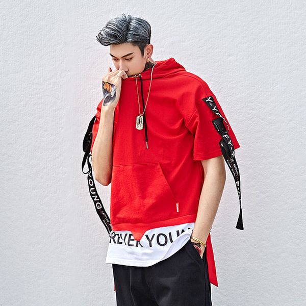 2019 summer t-shirt men ribbon cotton harajuku cotton short sleeve t shirt fashion casual tees, White;black
2019 summer t-shirt men ribbon cotton harajuku cotton short sleeve t shirt fashion casual tees, White;black