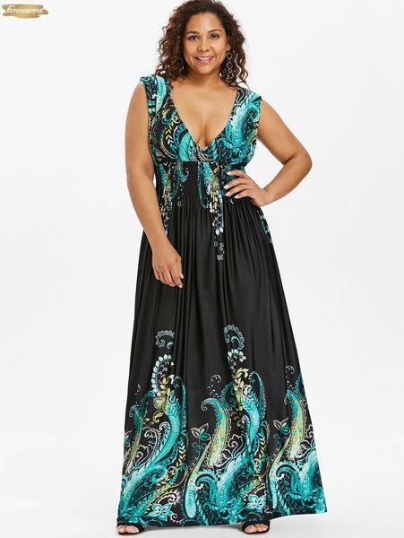 paisley women dress bohemian v neck summer plus size casual beach maxi dress big size elegant party dress designer clothes, Black;gray
paisley women dress bohemian v neck summer plus size casual beach maxi dress big size elegant party dress designer clothes, Black;gray