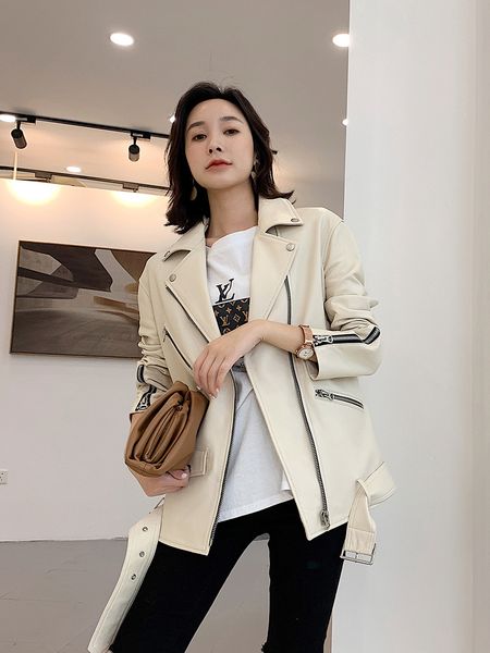 ptslan women's real leather jacket lambskin lady sheepskin jackets coats classic motocycle, Black
ptslan women's real leather jacket lambskin lady sheepskin jackets coats classic motocycle, Black