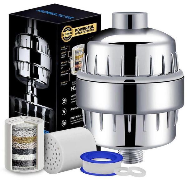 stage shower head water filter softener removes chlorine with 2 cartridges bathroom showers filter sprayer head shower #25
stage shower head water filter softener removes chlorine with 2 cartridges bathroom showers filter sprayer head shower #25