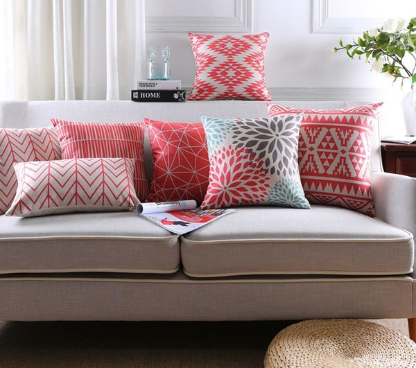 new coral red geometric style printed linen cotton cushion cover decorative sofa throw pillow car chair home decor pillow case
new coral red geometric style printed linen cotton cushion cover decorative sofa throw pillow car chair home decor pillow case