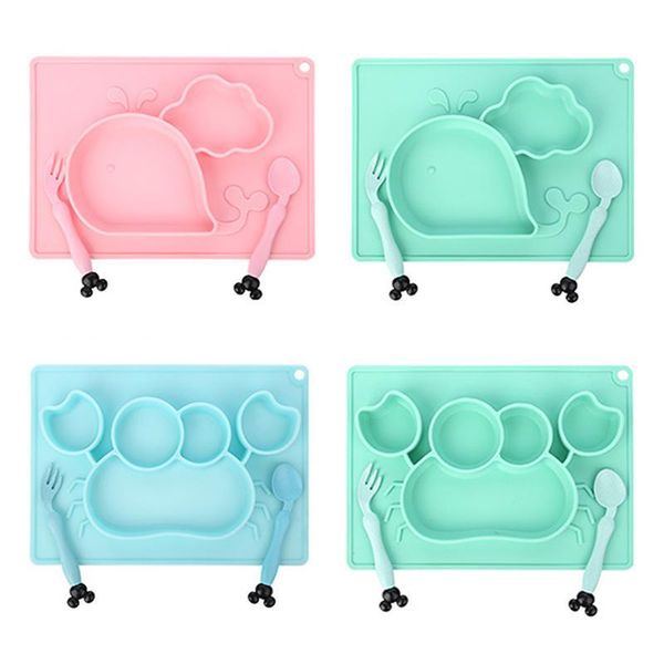 3pcs baby silicone dishes bpa cartoon toddler tableware dinner set children feeding food bowl spoon fork kids suction plate
3pcs baby silicone dishes bpa cartoon toddler tableware dinner set children feeding food bowl spoon fork kids suction plate
