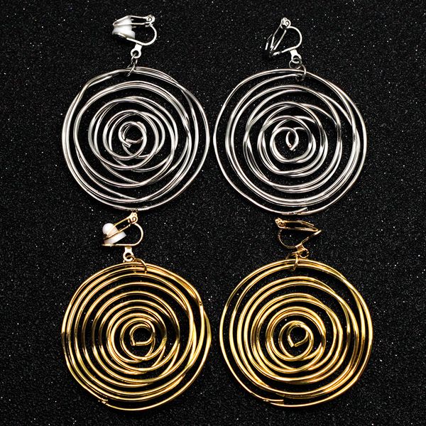 geometry irregular round clip on earrings without piercing metal spiral circle no ear hole earrings abstract art earrings ce392, Silver
geometry irregular round clip on earrings without piercing metal spiral circle no ear hole earrings abstract art earrings ce392, Silver
