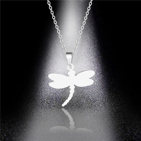 jewelry popular necklace titanium steel dragonfly pendant stainless steel girls sweater chain hypoallergenic, Silver
jewelry popular necklace titanium steel dragonfly pendant stainless steel girls sweater chain hypoallergenic, Silver