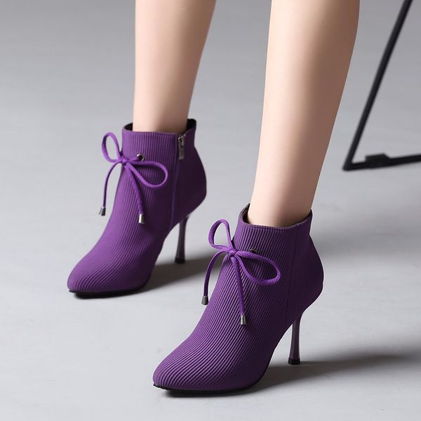 fashion ankle casual women ankle boots solid vintage boots autumn 2018 butterfly-knot thin heels big size shoes, Black
fashion ankle casual women ankle boots solid vintage boots autumn 2018 butterfly-knot thin heels big size shoes, Black