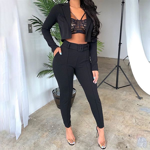 ohvera casual women suits office sets fluorescence neon green suit women 2019 crop and pant suits for blazer set, White;black
ohvera casual women suits office sets fluorescence neon green suit women 2019 crop and pant suits for blazer set, White;black